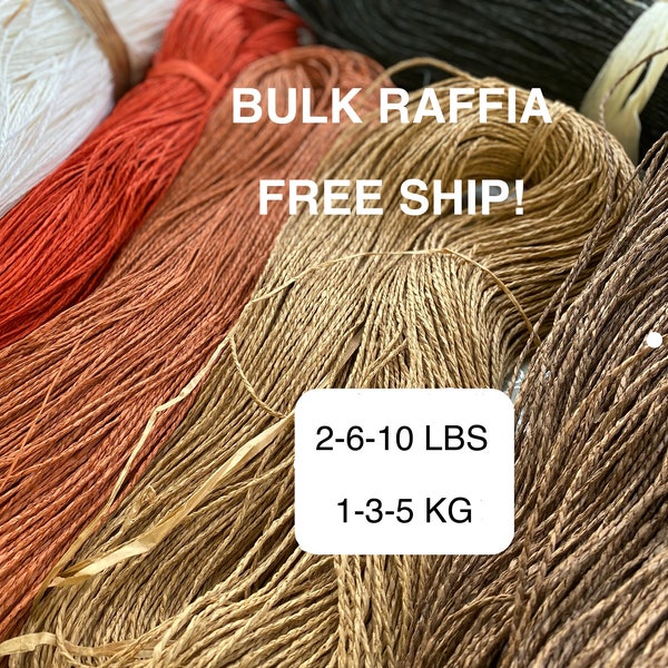 Bulk Raffia Papiergarn, 2 Strang Twisted Natural Yarn, 1-3-5 kg/2-6-10 Pfund BastelpapierSchnur, Eco Friendly DIY Rope, Wholesale Strohschnur