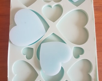 Handmade  Heart Silicone Mould Soap, Wax Melt Resin Ice Baking Mould