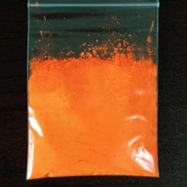 Orange Neon Fluorescent Mica Pigment Powder 3g-100g, Epoxy Resin, Nail Art Polish, Makeup, Soap