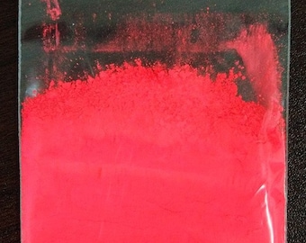 Red Neon Fluorescent Mica Pigment Powder 3g-100g, Epoxy Resin, Nail Art, Makeup, Soap, Bath Bomb
