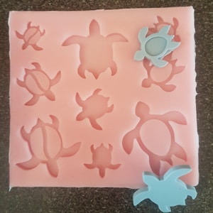 Handmade Turtle Silicone Mould, Wax Melt, Resin Earring, Keychain, Ice Baking Mold