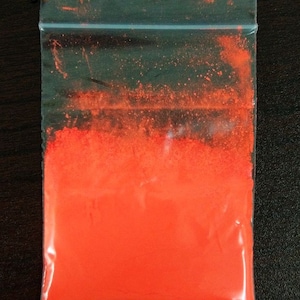 Orange Red Neon Fluorescent Mica Pigment Powder 3g-100g, Epoxy Resin, Nail Art Polish, Makeup