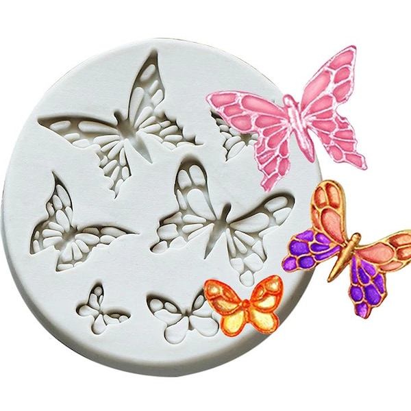 Butterfly Silicone Mould For Fondant Chocolate Epoxy Resin Sugar craft Mold Pastry Cupcake Decorating