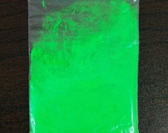 Green Neon Fluorescent Mica Pigment Powder 3g-150g, Epoxy Resin, Nail Art Polish, Makeup, Soap , etc