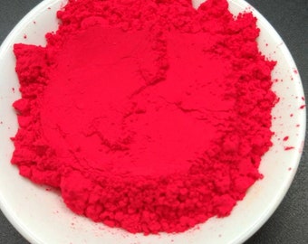 Ruby Red Neon Fluorescent Mica Pigment Powder 3g-150g, Epoxy Resin, Nail Art Polish, Makeup, Soap