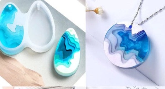 Silicone Mold Beach Lsland Ornaments Pendants DIY Mold Epoxy Resin UV Resin  Jewelry Making Component Pendants
