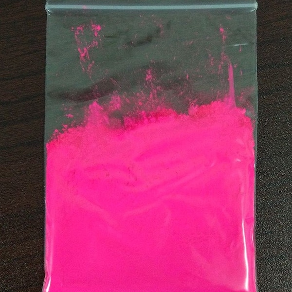 Hot Pink Neon Fluorescent Mica Pigment Powder 3g-150g, Epoxy Resin, Nail Art Polish, Makeup, Soap