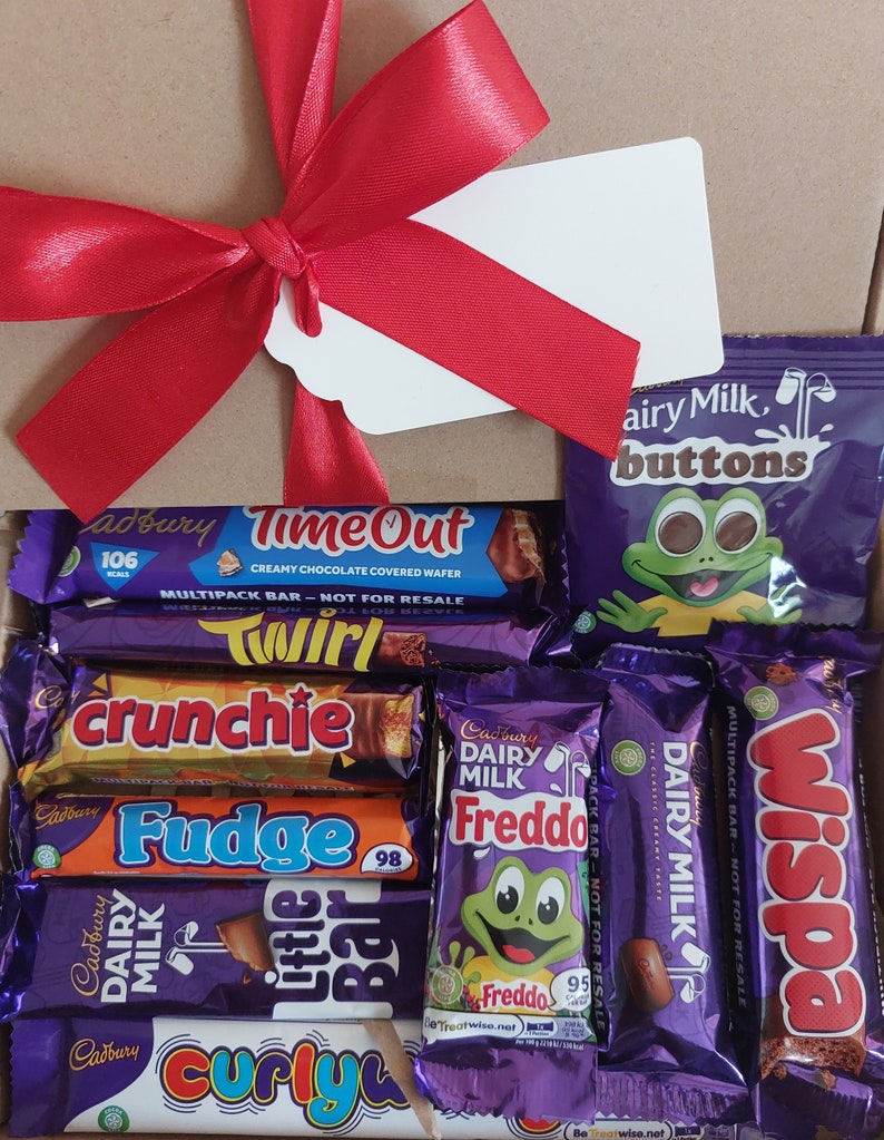 Chocolate Bar Gift Box/ Hamper Gift Box/ Personalised Gift Tag / Treat Box / Happy Birthday / Fathers Day / Hug in a box zdjęcie 4