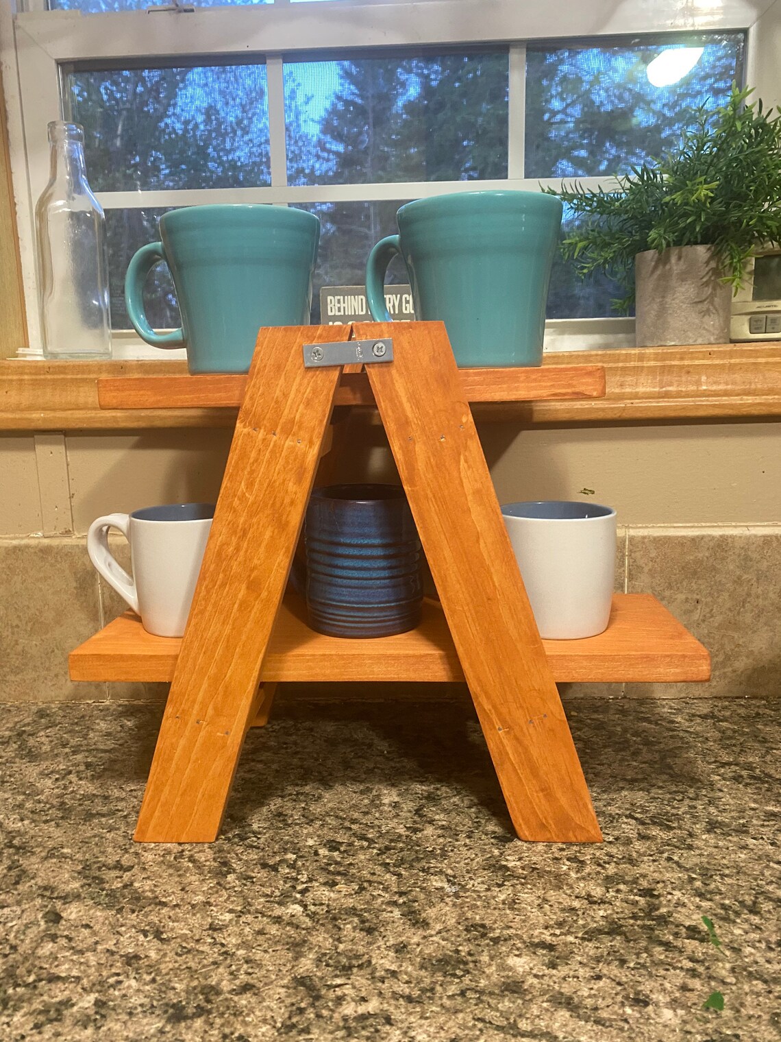 2Shelf Tiered Ladder Stand LadderStyle Tiered Tray Etsy