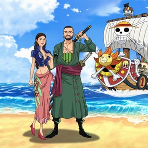 Custom Anime Portrait. Family or Couple Portrait From Photo Birthday, Anniversary. Best Gift Idea Wife, Husband, Girlfriend or Boyfriend.