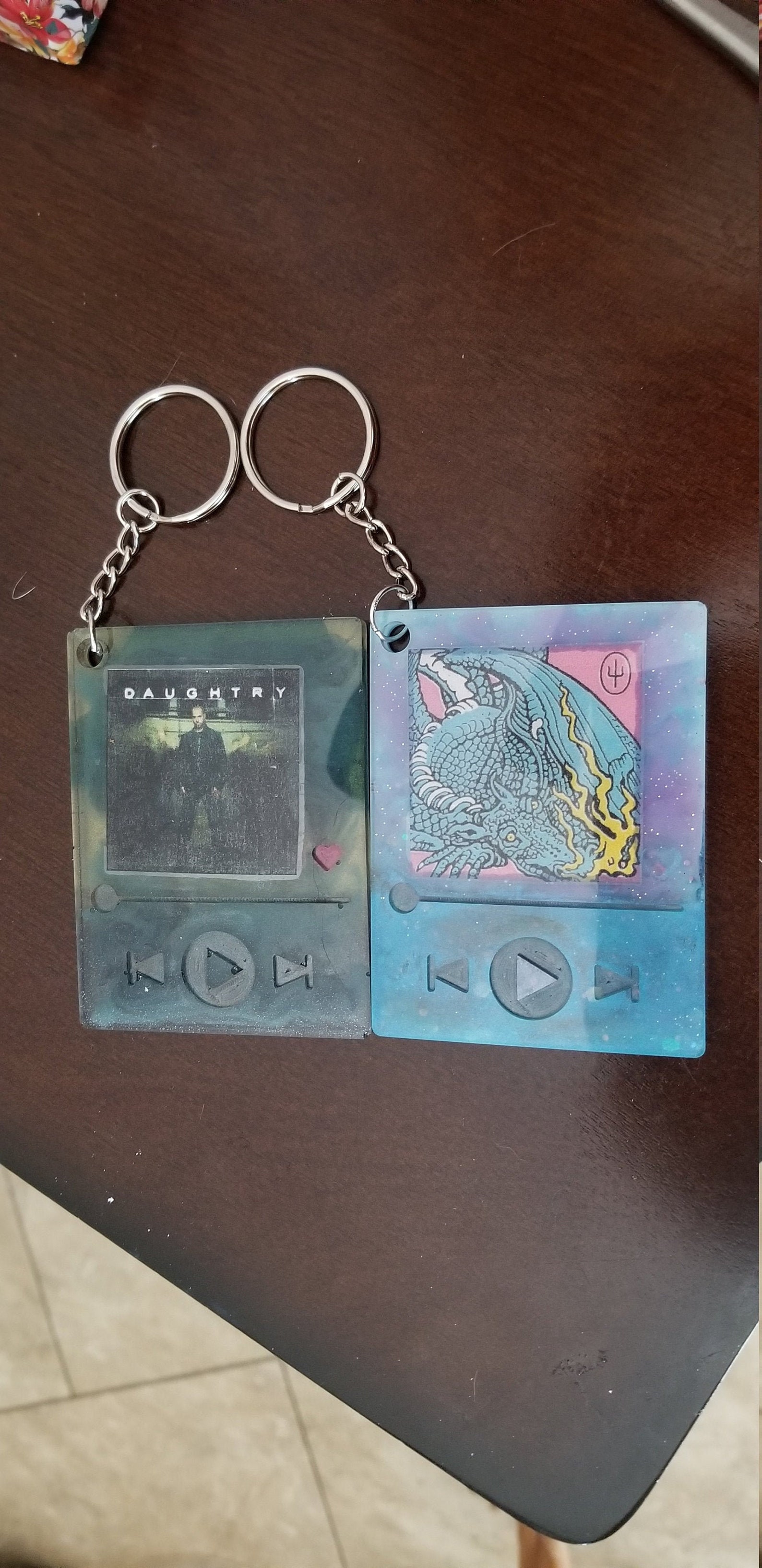 CUSTOM Music Player Keychain Etsy