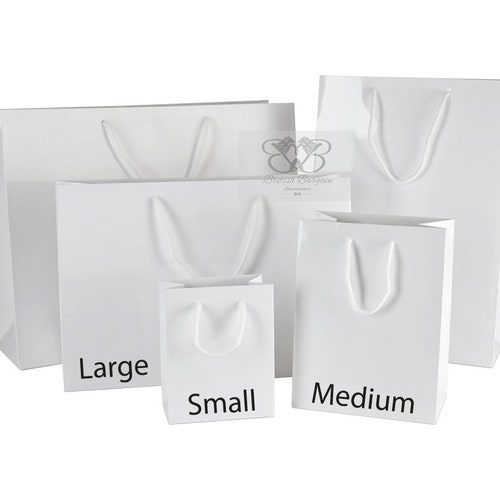 Large/medium Blank Gift Bags Black White Medium 25x20cms Etsy UK
