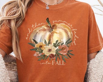 Pumpkin Shirt Comfort Colors®, Fall Graphic Tee for Women, Cute Autumn T-Shirt, Cozy Pumpkin Patch Shirt, Thanksgiving Outfit