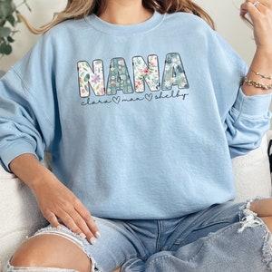 Funny Nana Saying Sweatshirt - "My Nickname Is Nana" Graphic Pullover For Women - View #5