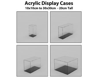 Acrylic Display Case Clear Box - 20cm Tall