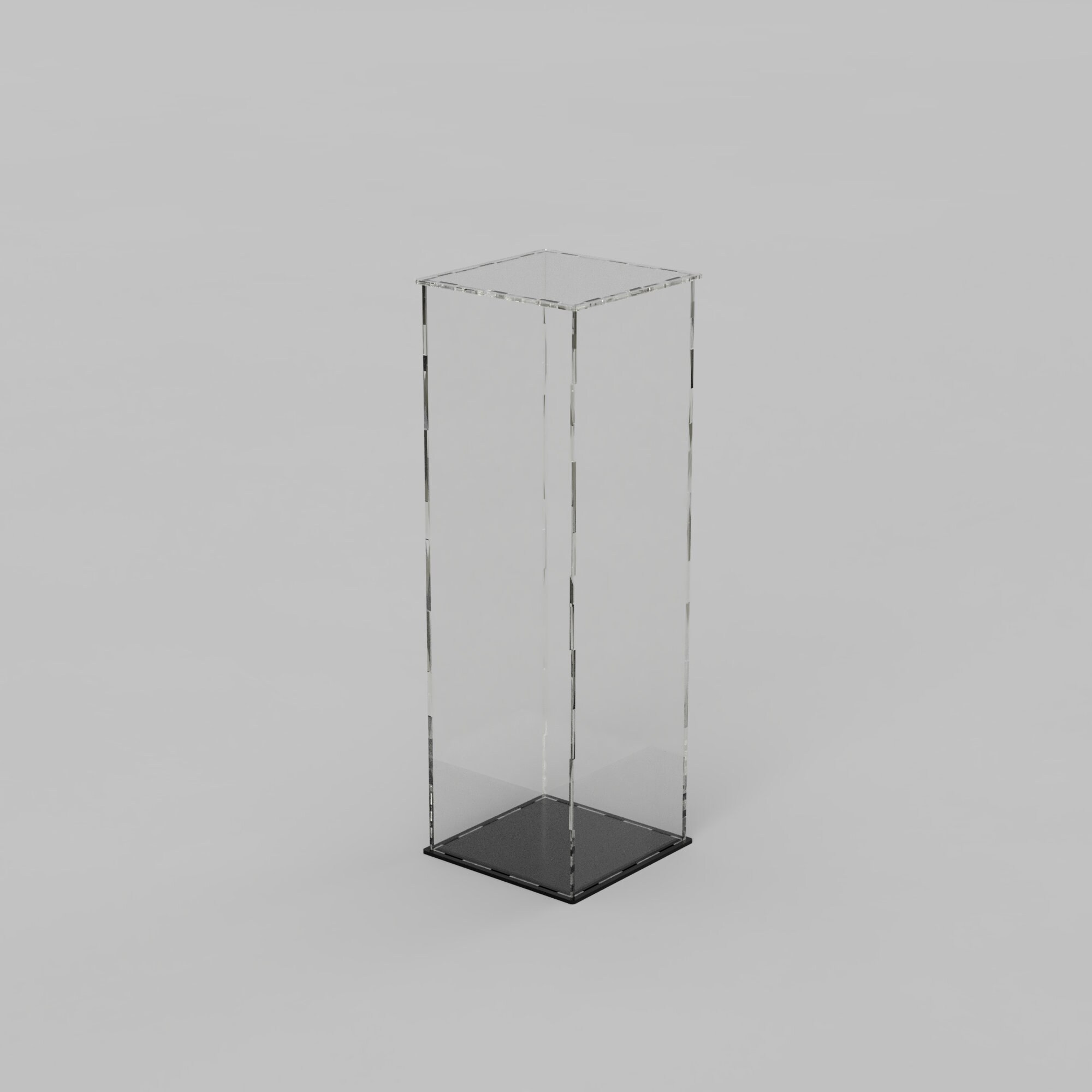 Vetrina Acrilica Trasparente Con Base Bianca - 45x30x30 Cm, Apertura Superiore, Antipolvere, Per Collezioni E Oggetti