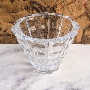 Vintage Orrefors Wave Pattern Crystal Vase