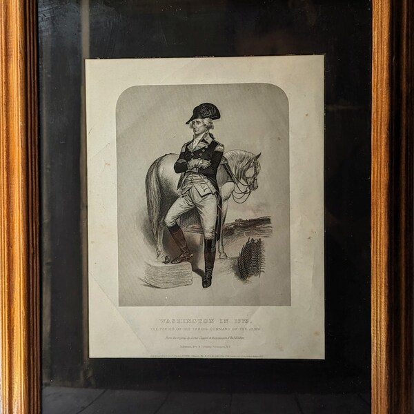 Antique George Washington Print Framed