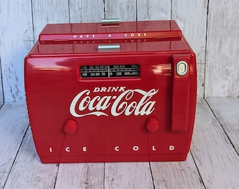 Vintage Coca-Cola Cooler Portable AM/FM Radio & CD Player