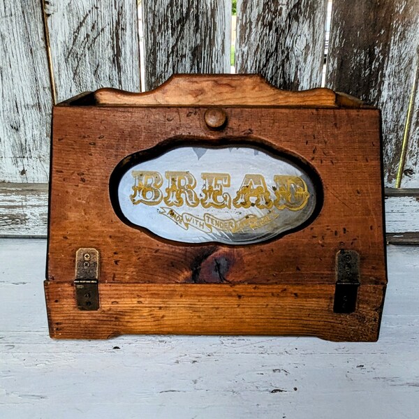 Wooden Bread Box Etsy