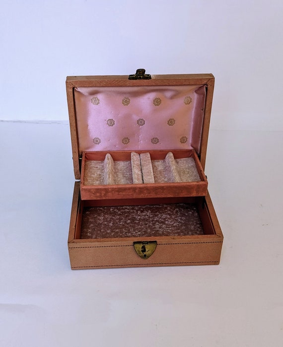 Mele Vintage Pink Rose Floral Jewelry Box - image 3