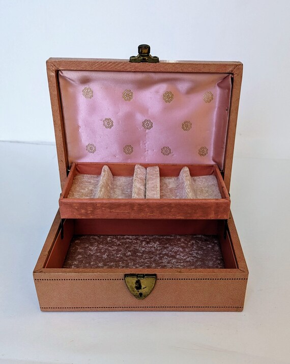 Mele Vintage Pink Rose Floral Jewelry Box - image 2