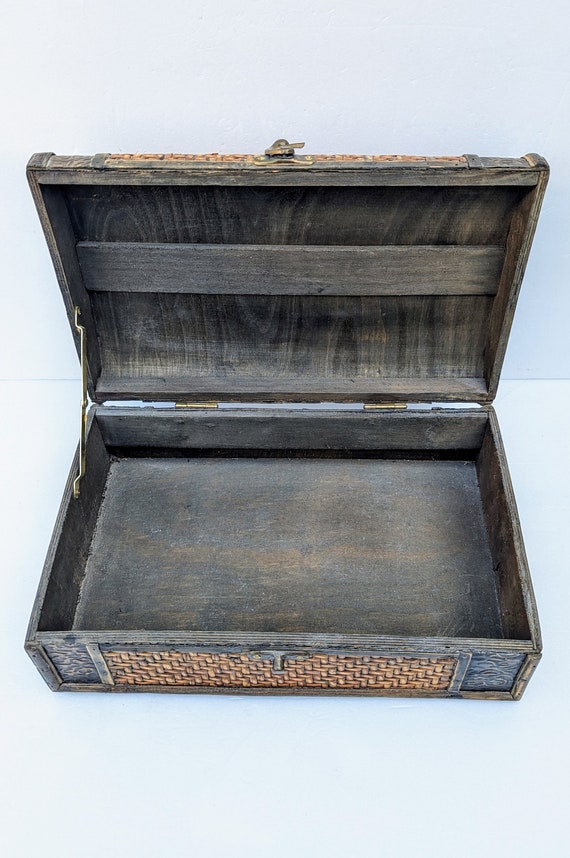 Piggy Bank For Adults Vintage Wooden Treasure Chest Box With Lock ...