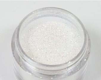 Glitter decorativo scintillante bianco iridescente