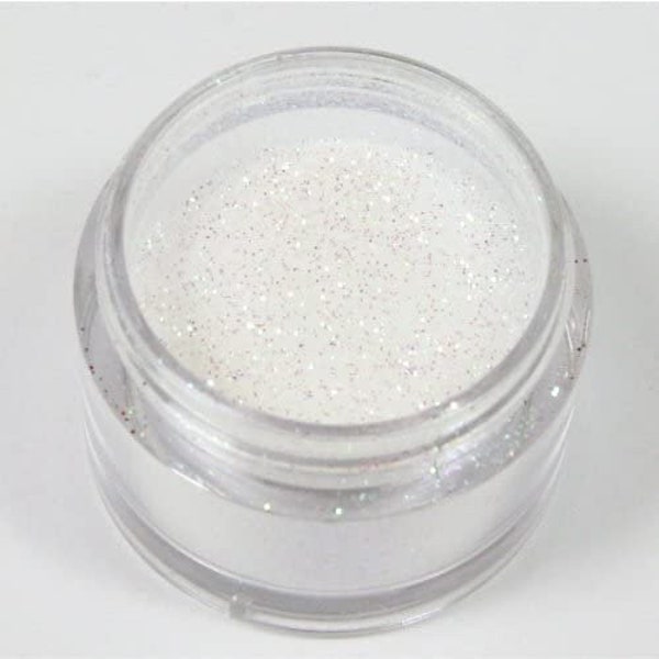 Glitter decorativo scintillante bianco iridescente