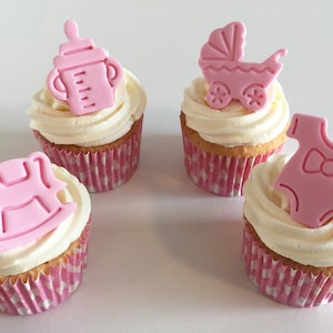 Baby Girl Sugar Cake Decorations- Edible, Unique & Handmade in the UK!