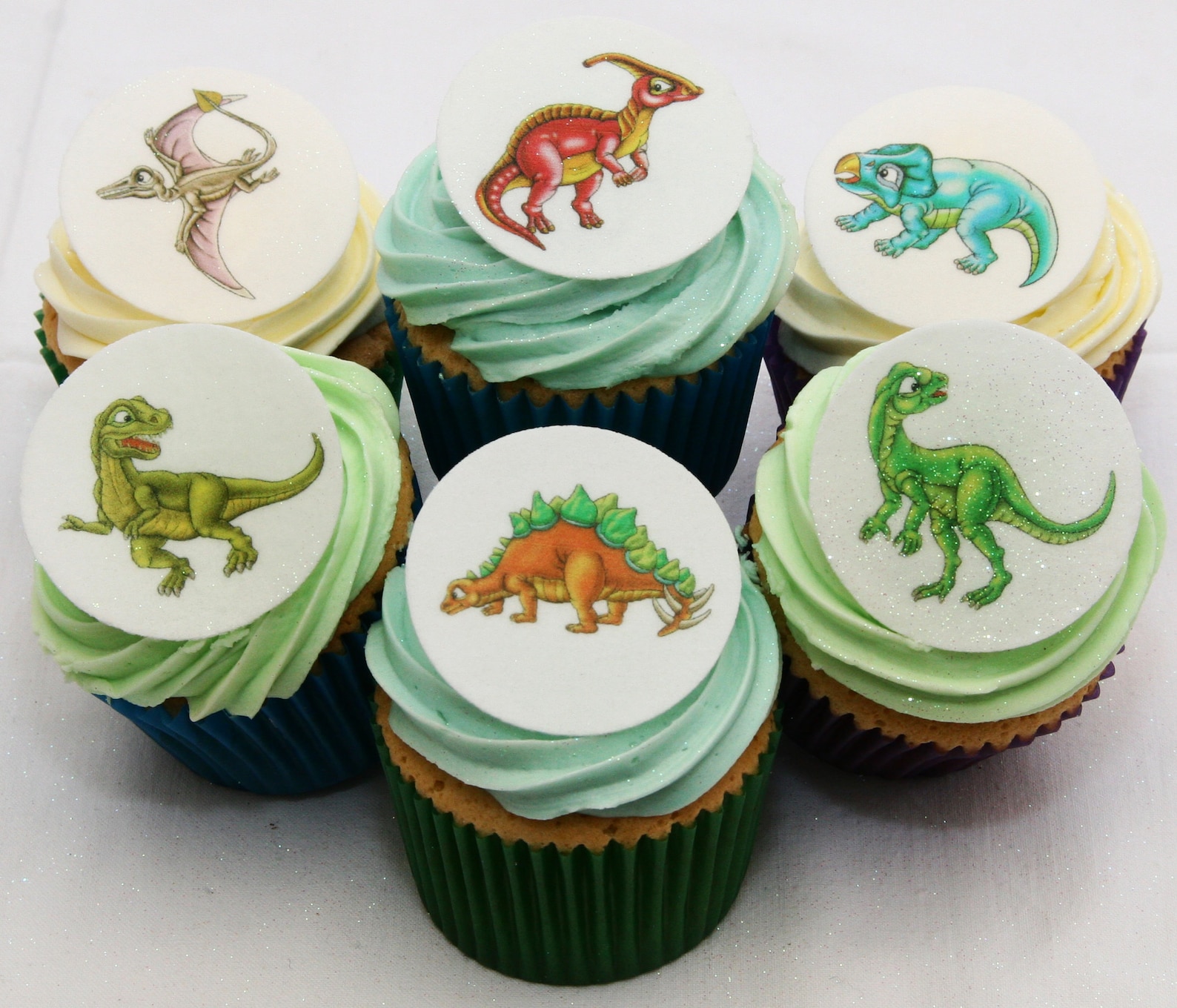 24 Dinosaur Cupcake Toppers- Edible, Pre Cut & Made in the UK - Etsy