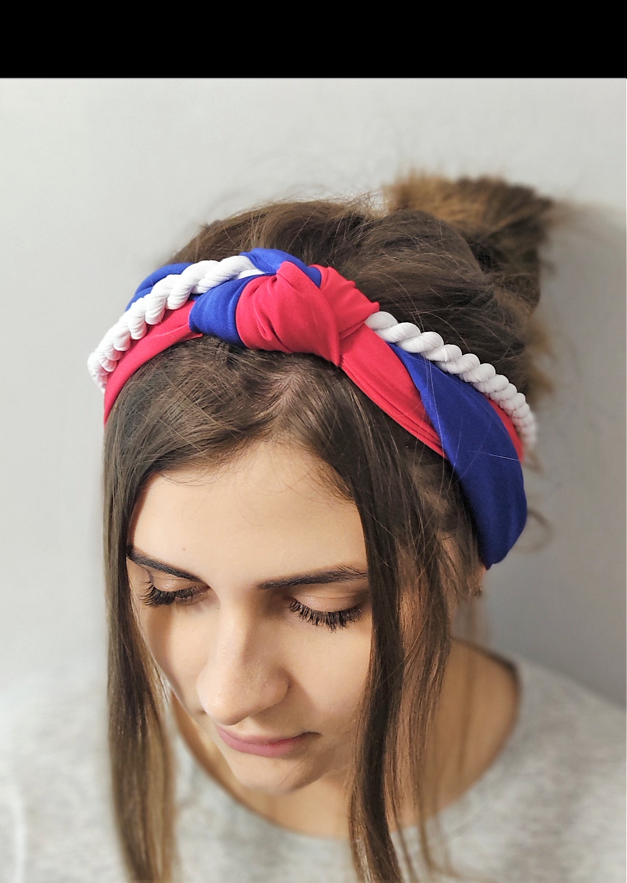 Wide headband Patriotic Headband Etsy