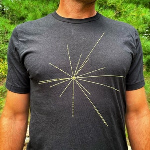 NASA Voyager Pionier Plaque Pulsar Map Detail Unisex T-Shirt
