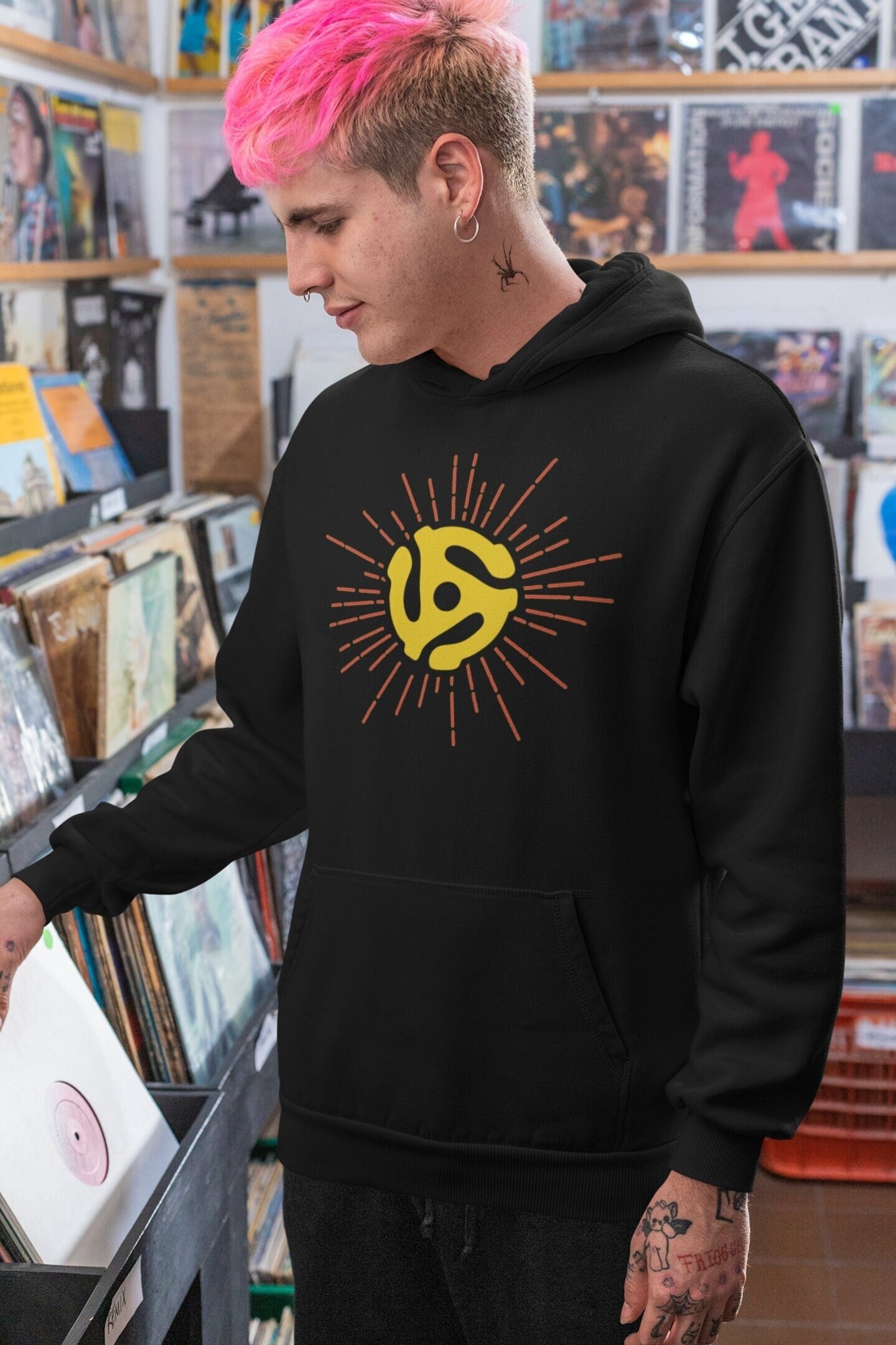 希少 45rpm Pullover Hoodie 半袖パーカー 90s