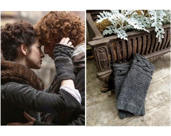 Outlander Inspired - Claire's Cabled Fingerless Gloves/Wrist Warmers