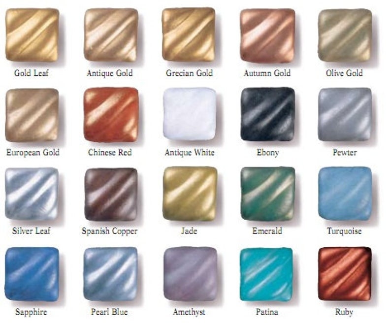 Amaco Rub’n buff rub’nbuff rub ‘n buff tubes of wax paint used for antiquing, gilding, arts and crafts and DIY projects at home. Metallic paint in Grecian gold, pewter, Ebony, autumn gold, gold leaf, European gold, Spanish copper, antique gold