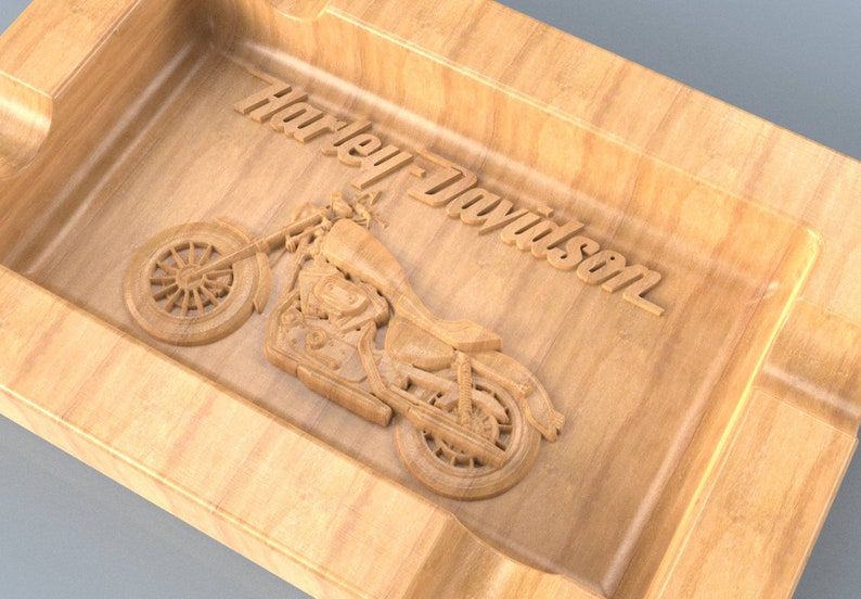 Harley Davidson Cigar Ashtray 3D CAD Files Stl Step CNC Etsy