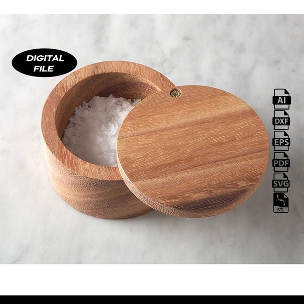 Spices Wood Container - CNC Files for Wood (svg, dxf, pdf, eps, ai, stl)