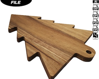 Cutting Board CNC Files for Wood (svg, dxf, pdf, eps, ai, stl)