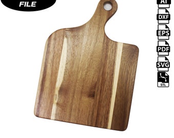 Cutting Board CNC Files for Wood (svg, dxf, pdf, eps, ai, stl)