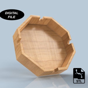 Aschenbecher 3D CAD Dateien | Stl Step | CNC Cut Dateien | 3D Druck | Aschenbecher | Holzarbeitsplan