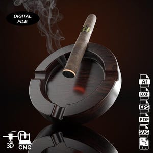 Ashtray - CNC Files for Wood (stl)
