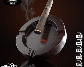 Ashtray - CNC Files for Wood (stl)