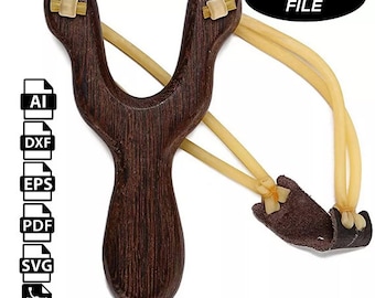 Slingshot - CNC Files for Wood (svg, dxf, pdf, eps, ai, stl)