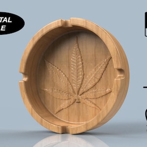 Kruidenasbak 3D CAD-bestanden | stl-stap | CNC-gesneden bestanden | 3D-printen | Asbak | Houtbewerkingsplan