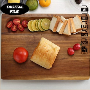 Cutting Board  CNC Files for Wood (svg, dxf, pdf, eps, ai, stl)