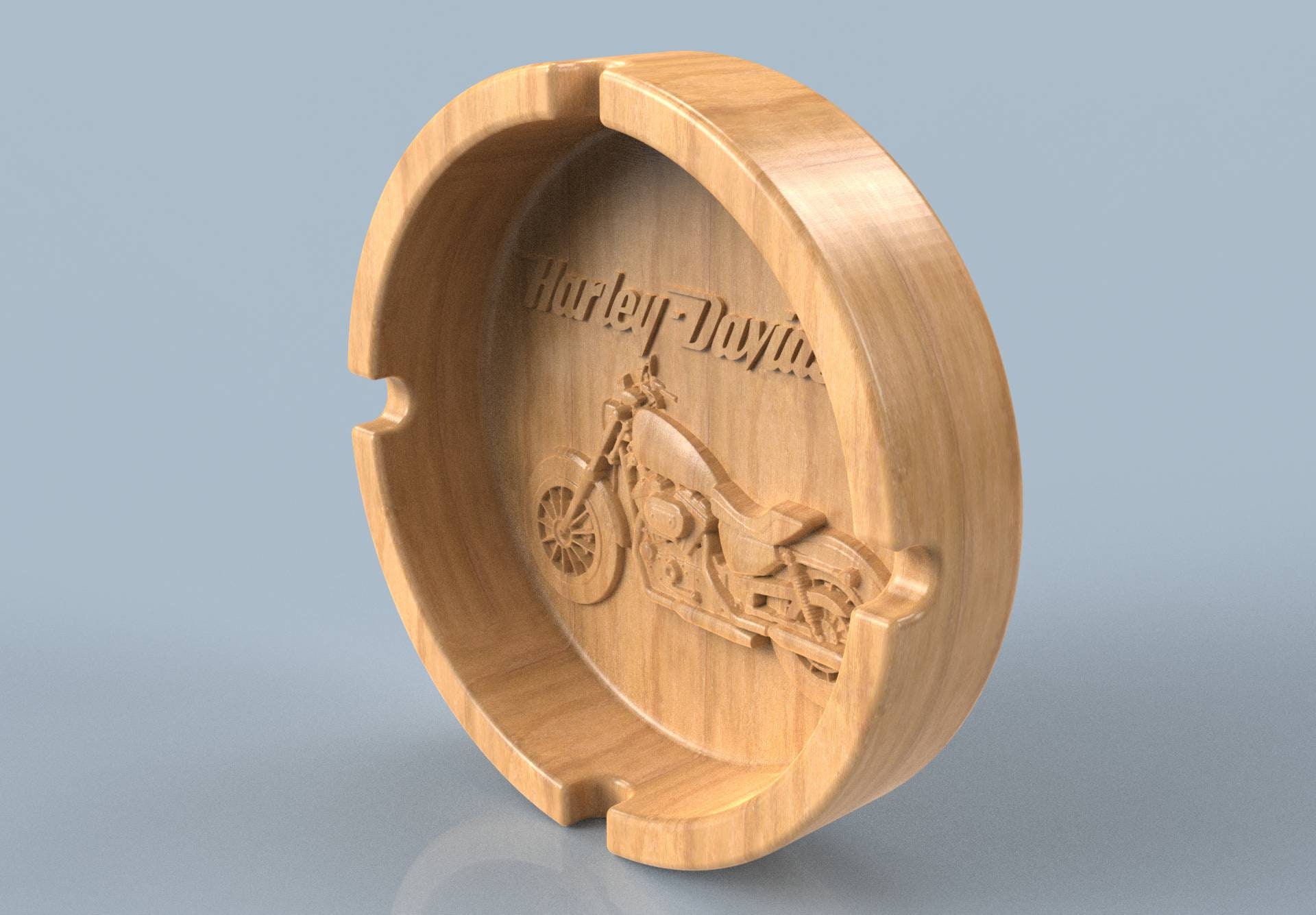 Harley Davidson Ashtray 3D CAD Files Stl Step CNC Cut Etsy
