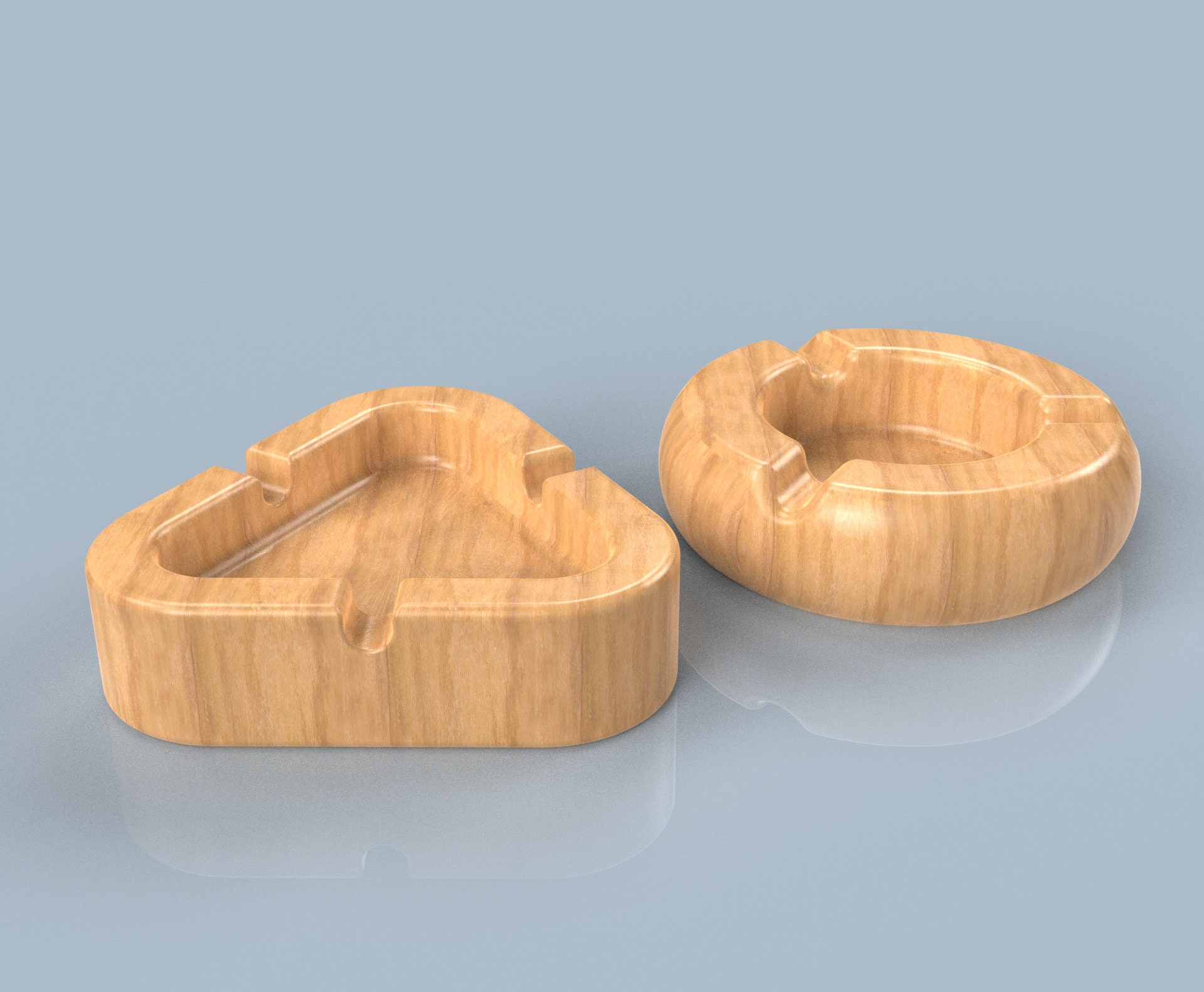 Ashtray 3D CAD Files Stl Step CNC Cut Files 3D Printing Ashtray