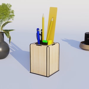 Desk Organizer V2 - Laser cut files - CNC Files for Wood (svg, dxf, pdf, eps, ai)