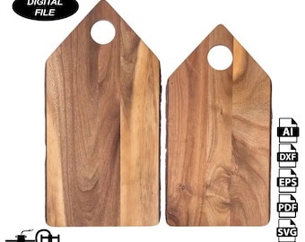 Triangle Cutting Boards Serving Tray CNC Files for Wood (svg, dxf, pdf, eps, ai, stl)
